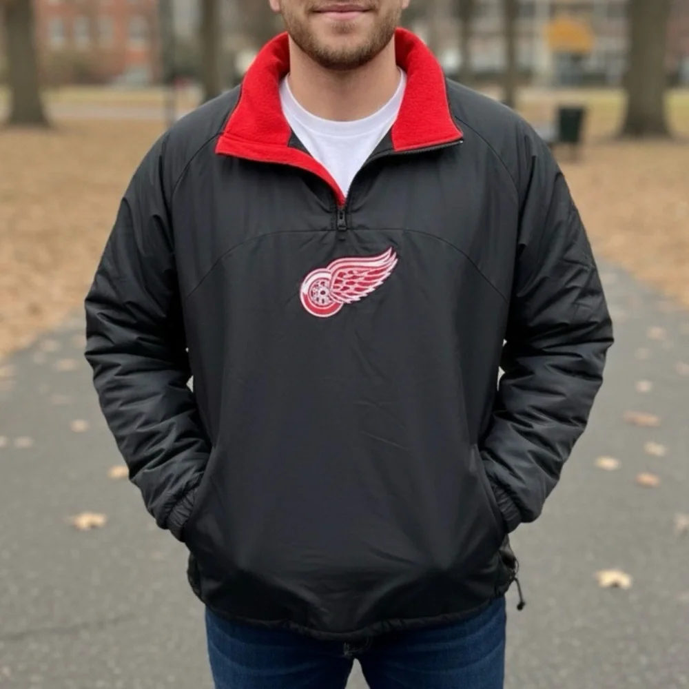 Red Wings Black and Red Pullover reversible Jacket XXL‎